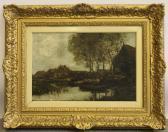 JANSEN William George Frederick Canal Scene JANSEN William George Frederick Canal Scene