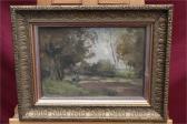 JANSEN William George Frederick Wooded Scene With A Peasant Carrying Buckets Of Milk With A Yoke JANSEN William George Frederick Wooded Scene With A Peasant Carrying Buckets Of Milk With A Yoke