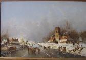 JASPER J.H.J. Patineurs Dans Un Pasyage D'hiver JASPER J.H.J. Patineurs Dans Un Pasyage D'hiver