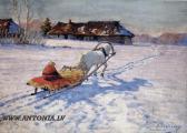 JEGOROVS Andrejs White Horse Cart JEGOROVS Andrejs White Horse Cart