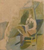 JENNINGS Humphrey Study For Seated Figure #4 JENNINGS Humphrey Study For Seated Figure #4