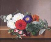 JENSEN Johan Laurentz Still Life Of Dahlias And Sweet Peas JENSEN Johan Laurentz Still Life Of Dahlias And Sweet Peas