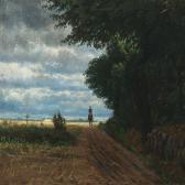 JENSEN Louis Summer Landscape With A Man On A Horse JENSEN Louis Summer Landscape With A Man On A Horse