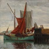 JOHANSEN Axel Fiskerbaade Ved Dragar JOHANSEN Axel Fiskerbaade Ved Dragar