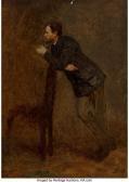 JOHNSON Eastman Portrait Sketch Of Sanford Gifford JOHNSON Eastman Portrait Sketch Of Sanford Gifford