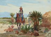 JOHNSON Frank Tenney A Landscape With Two Riders On A Trail JOHNSON Frank Tenney A Landscape With Two Riders On A Trail