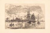 JONGKIND Johan-Barthold Asfințit În Portul Anvers JONGKIND Johan-Barthold Asfințit În Portul Anvers