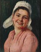 JOORS Eugeen Portret Van Een Zeeuws Meisje Met Kersen JOORS Eugeen Portret Van Een Zeeuws Meisje Met Kersen