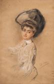 JOUAS Charles Portrait De Femme JOUAS Charles Portrait De Femme