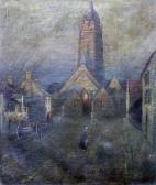 JOWETT Percy Hague Church In Twilight JOWETT Percy Hague Church In Twilight