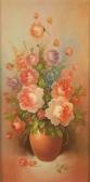 JUSTIN J. Still Life With Flowers In A Vase JUSTIN J. Still Life With Flowers In A Vase
