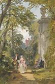 JUTSUM Henry The Pleasaunce In The Olden Time, A Scene From Hampton Court Garden JUTSUM Henry The Pleasaunce In The Olden Time, A Scene From Hampton Court Garden