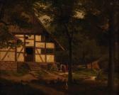 JUTZ Jnr. Carl, Bauernhaus Mit Hühnern JUTZ Jnr. Carl, Bauernhaus Mit Hühnern