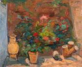 KAHN Leo Flowers In A Garden KAHN Leo Flowers In A Garden