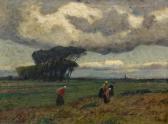 KAMPF Eugen Bäuerinnen Auf Dem Heimweg Vor Einer Abendlichen Landschaft KAMPF Eugen Bäuerinnen Auf Dem Heimweg Vor Einer Abendlichen Landschaft