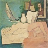 Kantor Morris The Day Dream (illustrated); And Portrait Of A Reclining Woman Kantor Morris The Day Dream (illustrated); And Portrait Of A Reclining Woman