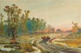 KARAZIN Nikolai Nikolaevich A Wet Landscape At Sunset KARAZIN Nikolai Nikolaevich A Wet Landscape At Sunset
