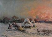KARPOFF Ivan Paesaggio Invernale Con Carro KARPOFF Ivan Paesaggio Invernale Con Carro