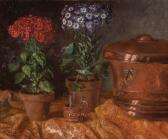 KATHON MATHILDE Still Life With Flowers And Copper Vessels KATHON MATHILDE Still Life With Flowers And Copper Vessels