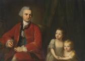 KAUFFMAN Angelica Portrait Of John Apthorp (1730-1772) Of Boston And His Daughters KAUFFMAN Angelica Portrait Of John Apthorp (1730-1772) Of Boston And His Daughters