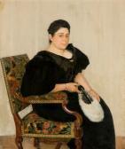 KAUFMANN Isidor Seated Woman With Fan (the Banker's Wife) KAUFMANN Isidor Seated Woman With Fan (the Banker's Wife)