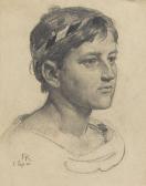 KAULBACH von Friedrich August Porträt Einer Jungen Frau KAULBACH von Friedrich August Porträt Einer Jungen Frau