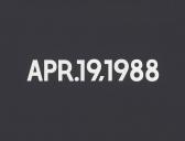 KAWARA On Apr.19,1988 KAWARA On Apr.19,1988