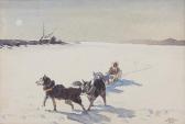 Kehoe Joseph W. Dog Sled Team In A Winter Landscape Kehoe Joseph W. Dog Sled Team In A Winter Landscape