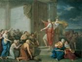 KEHRER Karl Christian Allegorische Szene. Möglicherweise Handelt Es Sich Um Eine Allegorie Auf Den Regierungsantritt Des Fürsten August Christian Friedrich Von Anhalt-köthen (1789), Da Ein Mit Dem Wappen Des Hauses Anhalt Geschmückter Schild Zu Sehen Ist. KEHRER Karl Christian Allegorische Szene. Möglicherweise Handelt Es Sich Um Eine Allegorie Auf Den Regierungsantritt Des Fürsten August Christian Friedrich Von Anhalt-köthen (1789), Da Ein Mit Dem Wappen Des Hauses Anhalt Geschmückter Schild Zu Sehen Ist.