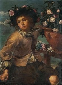 Bernhard Keil - Boy With A Vase Of Roses