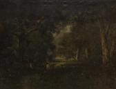 KEITH William Castle "forest Clearing (woman In Red)," KEITH William Castle "forest Clearing (woman In Red),"