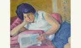 KELLER Hans Jeune Femme À La Lecture KELLER Hans Jeune Femme À La Lecture