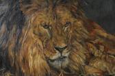 KERRIDGE ANNIE Study Of A Recumbent Lion And Lioness KERRIDGE ANNIE Study Of A Recumbent Lion And Lioness