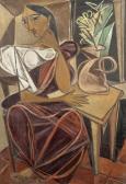 KEYT George Seated Woman With Flowers KEYT George Seated Woman With Flowers