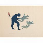 KIAKSHUK Cape Dorset Giant Killing Bears KIAKSHUK Cape Dorset Giant Killing Bears
