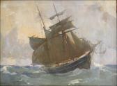 KIELLAND-BRANDT Sigurd Clipper Ship At Sea KIELLAND-BRANDT Sigurd Clipper Ship At Sea