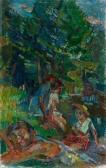 KIKOINE Michel Jeunes Filles Sous Les Arbres KIKOINE Michel Jeunes Filles Sous Les Arbres