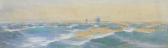 KING Baragwanath Sailing Ships On A Choppy Sea KING Baragwanath Sailing Ships On A Choppy Sea