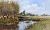 KINNAIRD WIGGS Francis Jos. On The River At Broxbourne KINNAIRD WIGGS Francis Jos. On The River At Broxbourne