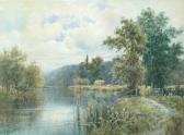 KINNAIRD WIGGS Francis Jos. The Thames Near Pangbourne, Berkshire KINNAIRD WIGGS Francis Jos. The Thames Near Pangbourne, Berkshire