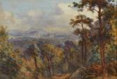 KINNEAR James B. European City View From The Wooded Hills Outskirts KINNEAR James B. European City View From The Wooded Hills Outskirts