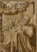 KIRCHMAIER Sebastian Lot Of Two Sheets: Kneeling Man At Prayer. 2. Sitting Man Atprayer. KIRCHMAIER Sebastian Lot Of Two Sheets: Kneeling Man At Prayer. 2. Sitting Man Atprayer.