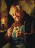 KIRCHNER Otto An Old Man With A Pipe And A Glass Of Sherry; Also A Companionpainting KIRCHNER Otto An Old Man With A Pipe And A Glass Of Sherry; Also A Companionpainting