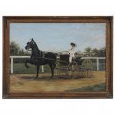 KIRMSE Marguerite Hackney Pulling A Carriage On A Track KIRMSE Marguerite Hackney Pulling A Carriage On A Track