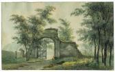 KLERK de Willem A Guard By A Gate In A Wooded Landscape KLERK de Willem A Guard By A Gate In A Wooded Landscape