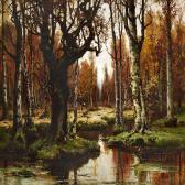 KLEVER von Julius Sergius Quiet Autumn Day In A Russian Birch Forest KLEVER von Julius Sergius Quiet Autumn Day In A Russian Birch Forest