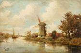 KLEYN Lodewijk Johannes A Dutch River Landscape With A Windmill KLEYN Lodewijk Johannes A Dutch River Landscape With A Windmill