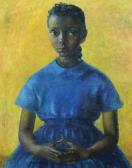 KLINGHOFFER Clara Portrait Of A Black Girl, Monogrammed, Exhibited Juster Gallery, New York KLINGHOFFER Clara Portrait Of A Black Girl, Monogrammed, Exhibited Juster Gallery, New York