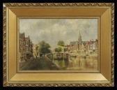 KLINKENBERG Johannes Christiaan View Of A Delft Canal KLINKENBERG Johannes Christiaan View Of A Delft Canal