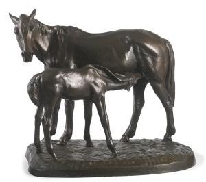 Petr Karlovic Klodt Von Jurgensburg - Jürgensburg , A Mare With Her Foal